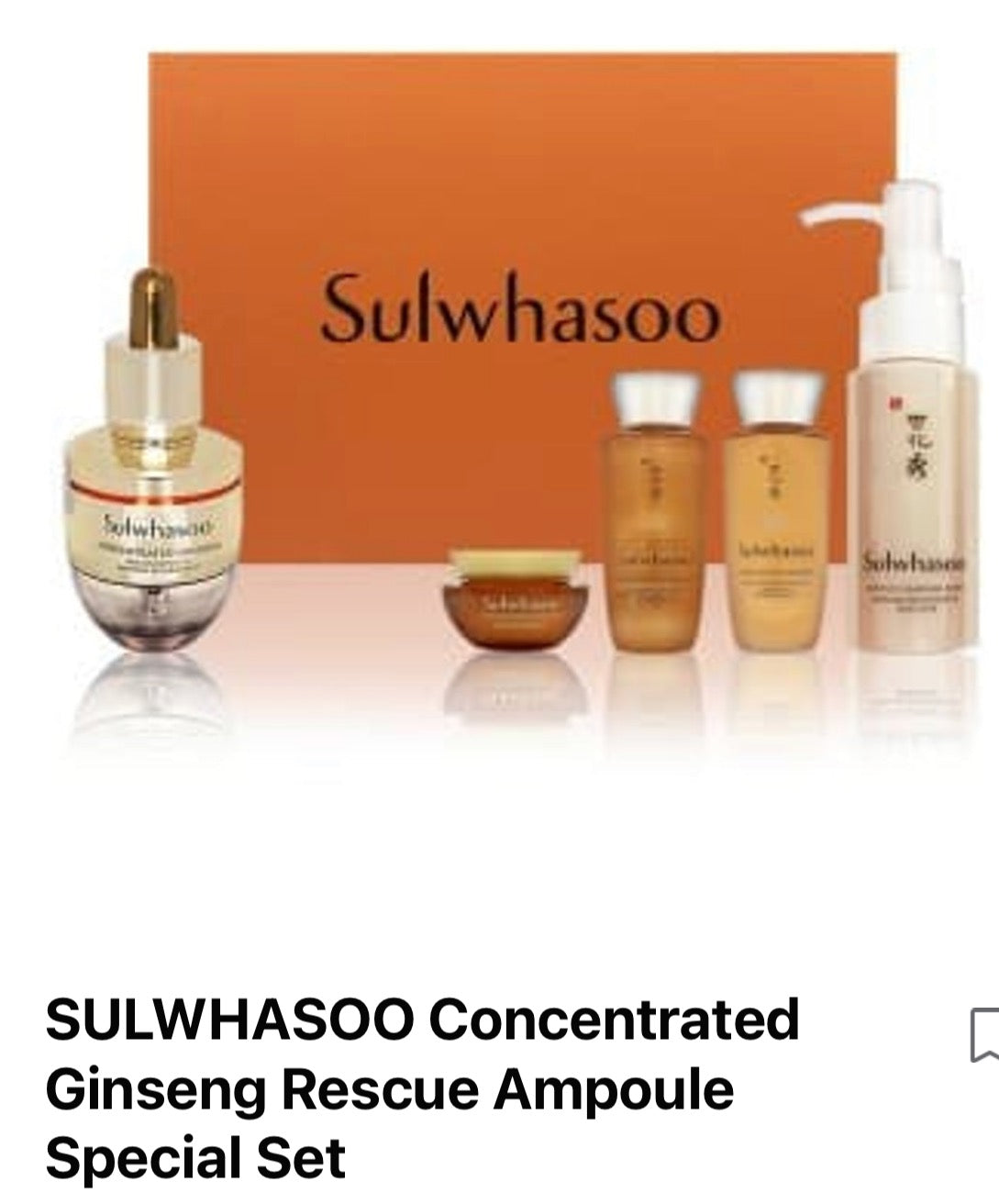 SULWHASOO Concentrated Ginseng Rescue Ampoule Special Set (SOLD OUT)