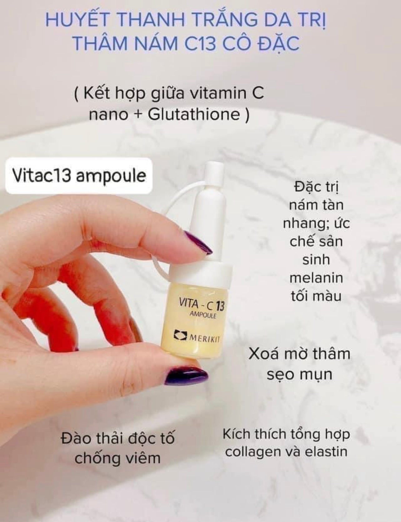 VITA-C 13 AMPOULE Huyết thanh truyền trang trí nam