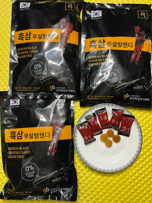 KOREAM BLACK GINSENG SUGAR FREE CANDY(200gx4 bag)