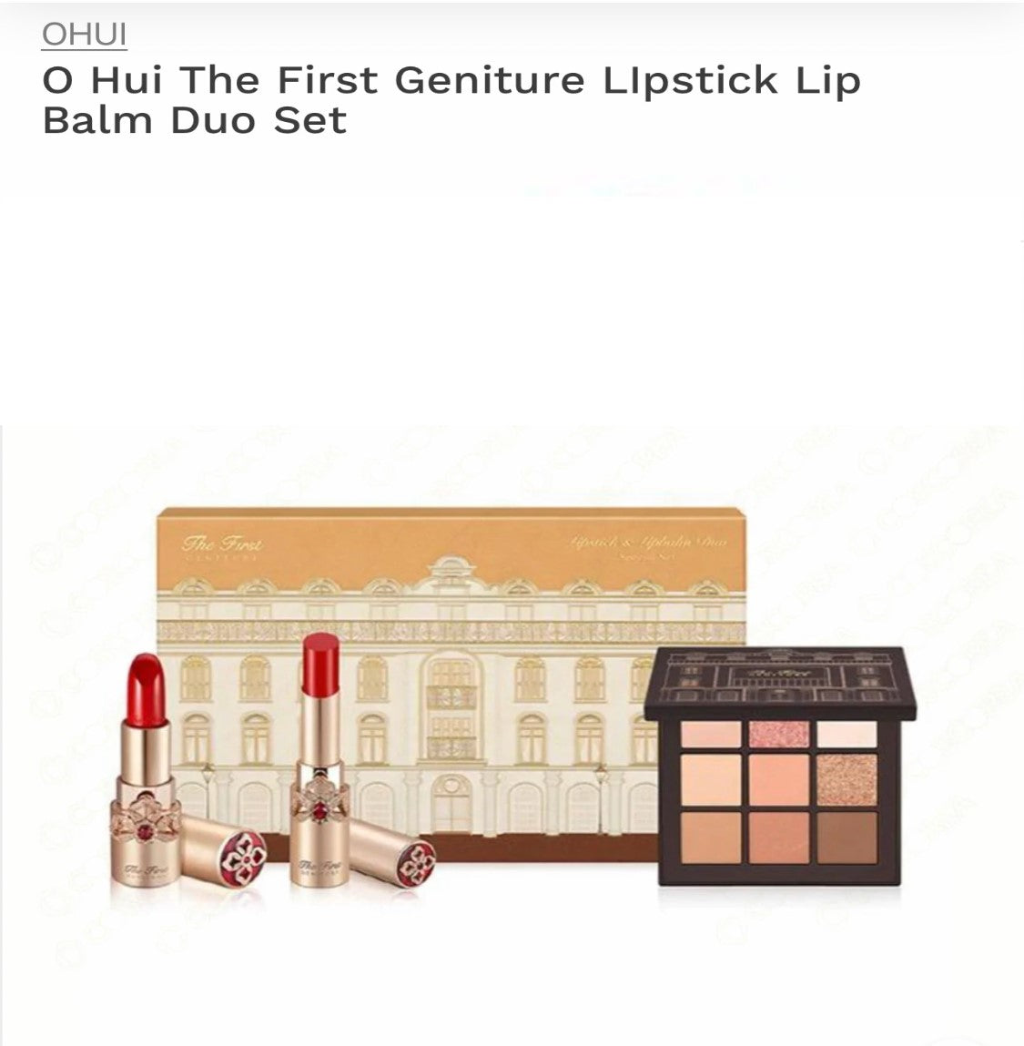 Ohui The First Lipstick Lip Balm Duo Set